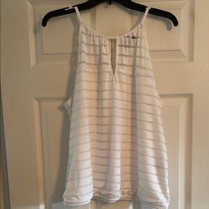 White Striped Women's Top